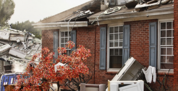 house after storm